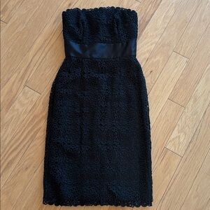 Like New Black White House Black Market 00 Strapless Dress